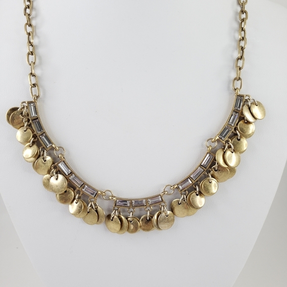 J. Crew statement necklace with brilliant baguette rhinestones A0283 - Picture 3 of 13